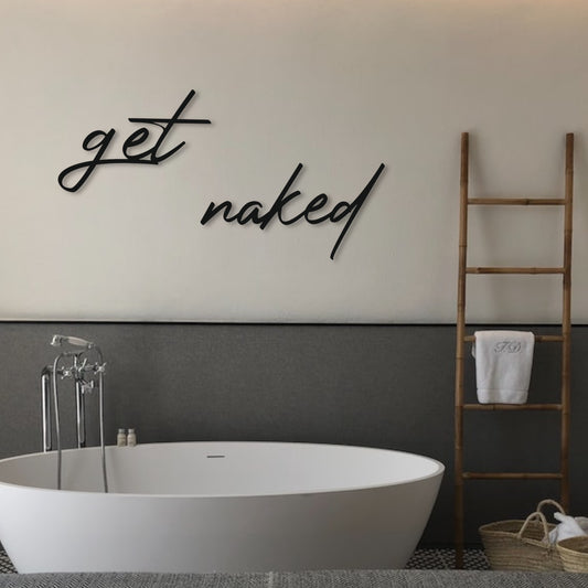 get naked - 3D - Schriftzug