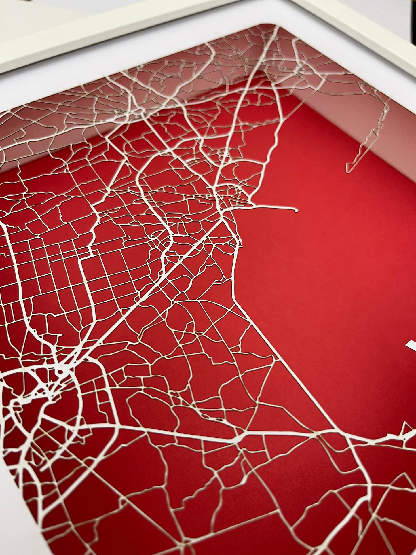 Stadtplan aus Papier / Papercut