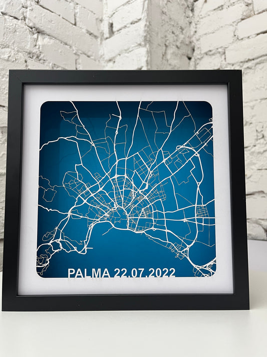 Stadtplan aus Papier / Papercut