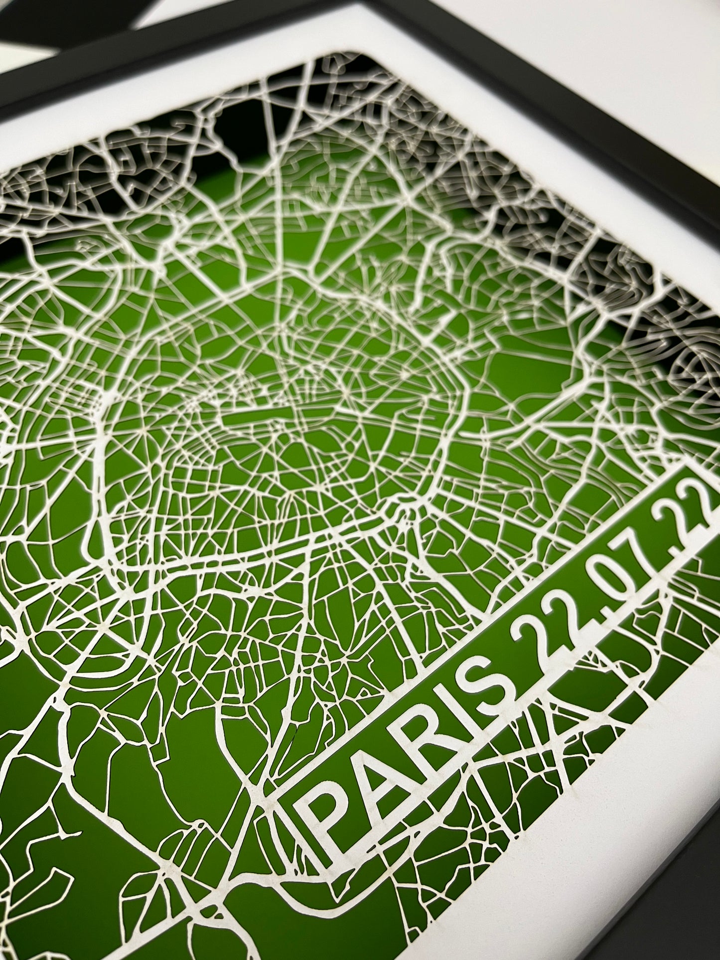 Stadtplan aus Papier / Papercut