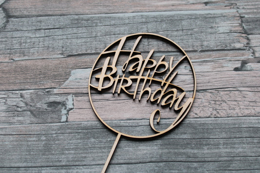 Caketopper Happy Birthday
