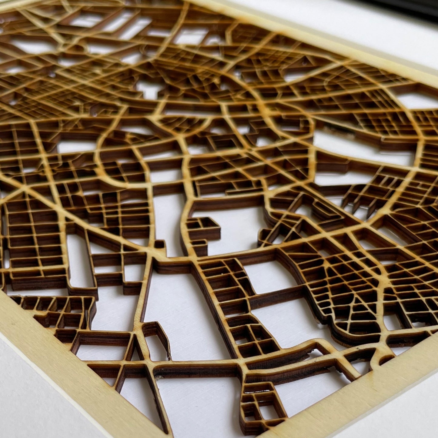 Stadtplan aus Holz