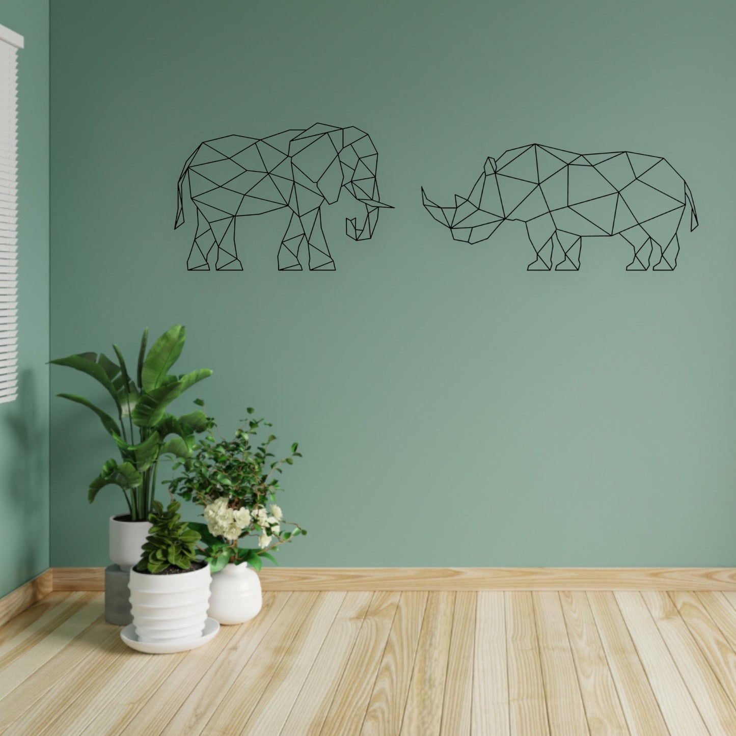 3D Nashorn aus Holz